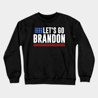 Funny Let's Go Brandon! Meme Retro Vintage American Flag Crewneck Sweatshirt